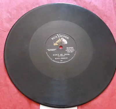 78rpm Record Elvis Presley RCA 6604 Hound Dog Don' T Be Cruel 1956 Vintage Orig • $75