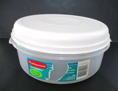 Vintage Rubbermaid Servin' Saver # 5 Round 22 Cup Almond Lid Storage Container • $33.75