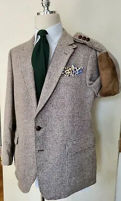 Vtg Kuppenheimer  Herringbone Tweed Sportcoat  Jacket 43R Patch Pocket  Elbow  • $100
