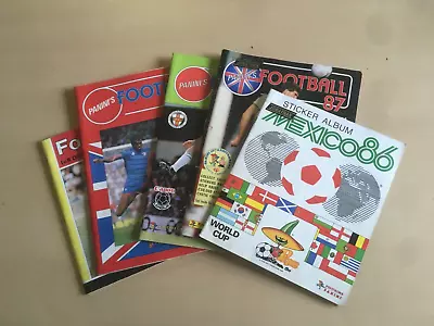 5 X Vintage '80s Panini Football Sticker Albums Mexico 86 & Football 87 Complete • £11.50