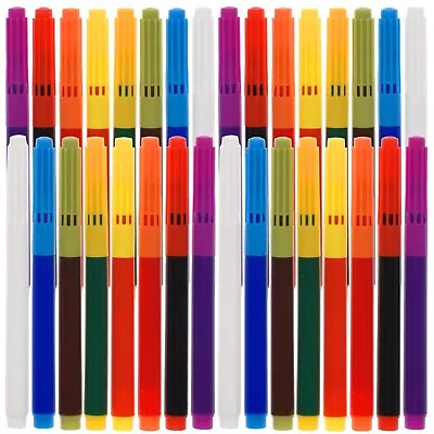 COLOUR CHANGING PENS 32 Fibre Markers Kids Colouring Magic Change Swap Felt Tip • £7.98