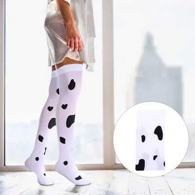 1 Pair High Boot Cow Costume Stocking Women Cow Leggings Ladies Christmas Socks • £6.29