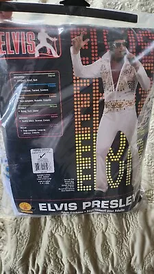 *NEW* Rubie's Mens White Elvis Presley Icon King Of Rock And Roll Costume Size L • $38.99