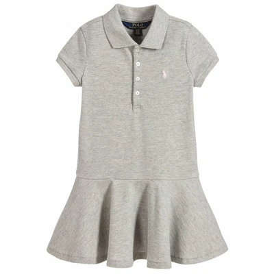 £19.99 • Buy Girls RALPH LAUREN Polo DRESS  5Y Flared Drop Skirt - Lt Grey Heather Pink Pony