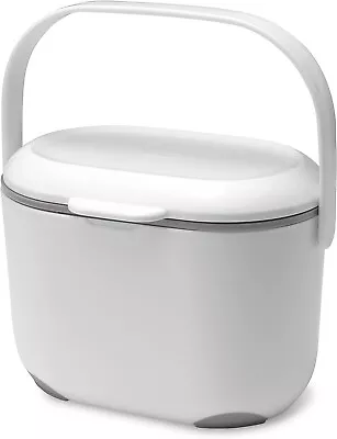 Addis 515631 2.5 Litre Kitchen Compost Caddy White/Grey 2.5L • £14.49