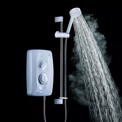 Mira Jump 9.5kw Electric Power Shower With Eco Mode - White/Chrome • £149.99