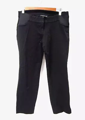 A Pea In The Pod Womens Maternity Pants S Side Panel Black Straight Chino Work • $14.18