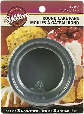 Wilton Mini Round Cake Pans STD SilverWilton Non-Stick Mini Round Pan Set 3-P... • $10.38