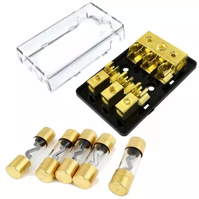 3 Positions AGU Fuse 4/8 Gauge Holder Distribution Block W/ Pack Of 5 100A Fuse • $12