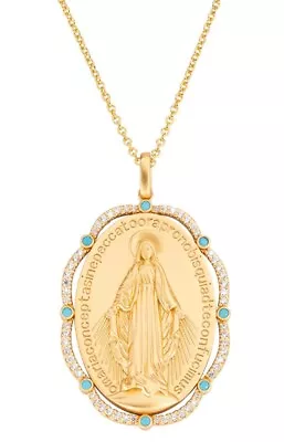 Sterling Silver Miraculous Medal Necklace • $10.50