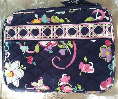 Vera Bradley E-Reader L-zip Quilted Case Blue Pink Flowers Excellent  • $9.40