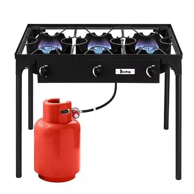 Professional Outdoor Stove Propane Burner - Portable 3 Cooker Camping BBQ Grill • $73.99