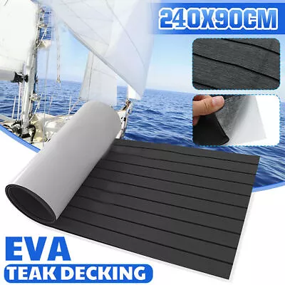 90x240cm EVA Foam Boat Flooring Mat Grey Marine Teak Decking Sheet For Yacht • $48.89