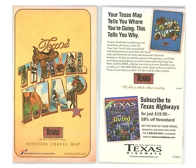 Vintage 2007 Texas Official Road Map – State Highway Department (050702) • $9.99