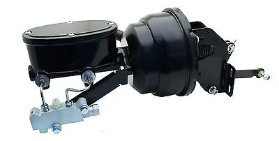 B & E Body 8  Dual Black Power Brake Booster & Black Tandem Master Kit • $299