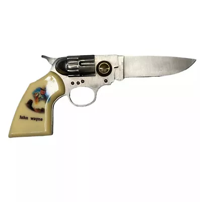 John Wayne Duke 7.5  Collectors Gun Folding Knife Revolver Style 3Cr13 EDC • $29
