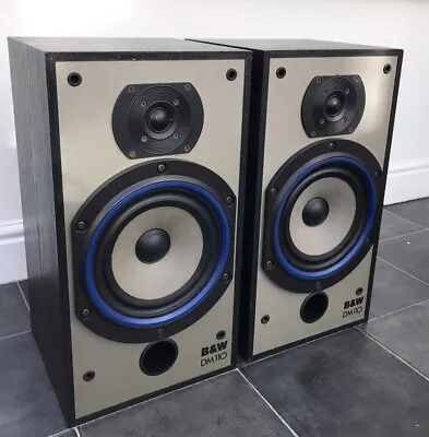 Tweeters Faulty! B&W DM110 Bowers And Wilkins Speakers England Blue Black • £115