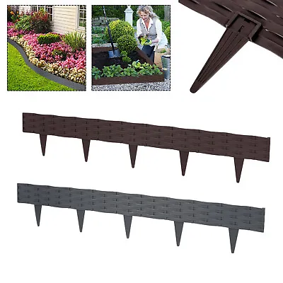 £32.99 • Buy Garden Palisade Border Edging PP Plastic Fence Panel Lawn Yard Flower Decor DIY