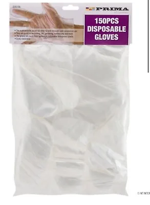 150 Disposable Gloves Cleaning Hair Dye Hairdresser Glove Food Clean Bleach Hand • £2.85