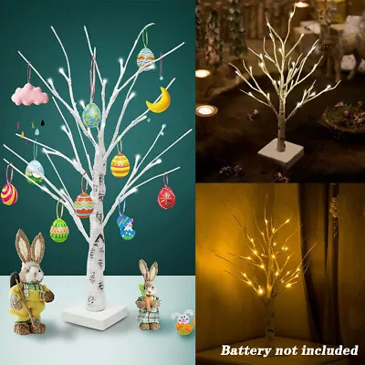 UK Luxury LED Birch Tree Lamp Easter Twig Tree Light Home Party Tabletop Decor • £9.48