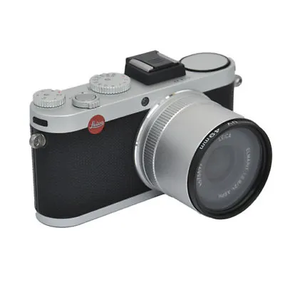 Professional Metal Lens Hood & 49mm  Adapter Tube For Leica X1  X2 Camera Silver • $24.99