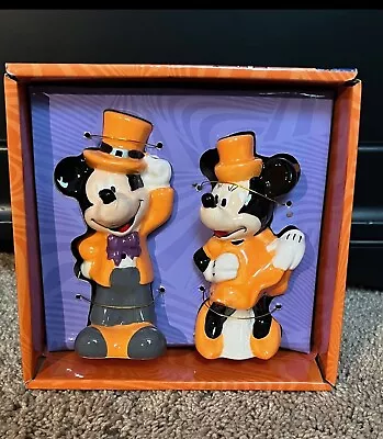 Disney Mickey Mouse And Minnie Mouse Halloween Salt & Pepper Shakers NEW • $21.25