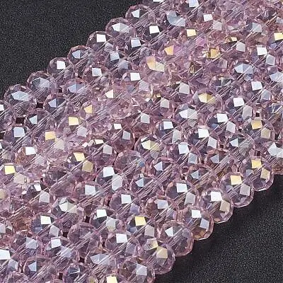 £1 • Buy 6mm Crystal Glass Rondelle Abacus Faceted Jewellery Making Beads