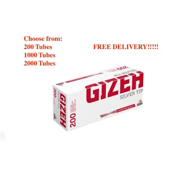 £4.90 • Buy New - 200s Gizeh Silver Tubes Tips - 200 - 1000 - 2000