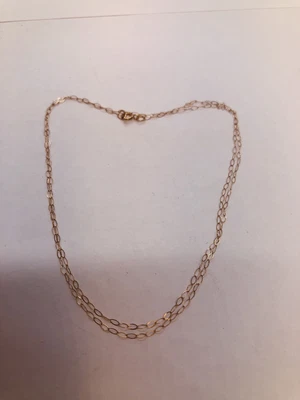 £30 • Buy 9CT Gold 19” Long Fine Trace Chain 1mm Wide Lightweight Necklace
