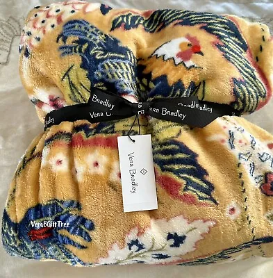 Vera Bradley Plush Throw Blanket FRENCH HENS Chickens ROOSTERS Country Farm NWT • $127.07