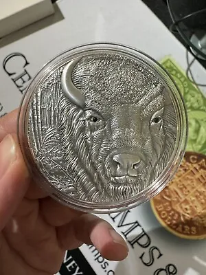 2012 Togo 2oz Antique Finish High Relief Silver Coin - European Bison • $183.98