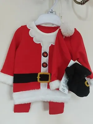 F&F Baby Age Up To 3 Months 4-piece Red Father Christmas / Santa Suit - NEW • £6.99