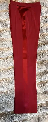 Karen Millen Maroon/burgundy Tux Style Tailored Trousers 12 • £28