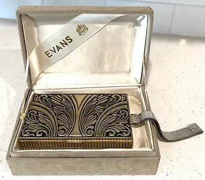 Vintage Evans Wristlet Compact Vanity Kit Cigarette /lipstick Case 1950’s • $45