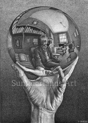 £26.99 • Buy MC Escher Hand Sphere Giclee Fine Art Print Paper Or Canvas Large Various Sizes