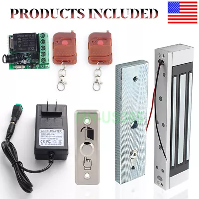 Electric Magnetic 180KG Lock Kit Access Control Outswinging Door Remote Control • $59.98