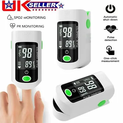 Premium Medical Grade Finger Heart Rate Oximeter Oxygen Blood Saturation Reader • £9.98