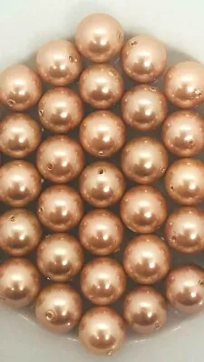 £5.99 • Buy South Sea Shell Pearls - Round Beads - 40pcs / 8mm Blombos Cave