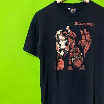 L 90s Ecuador Brown Black Art Shirt • $30