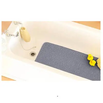Non-Slip Extra Long Bath Mat Shower Mat Cushioned W. Suction Cups 91 X 43cm [UK] • £8.45