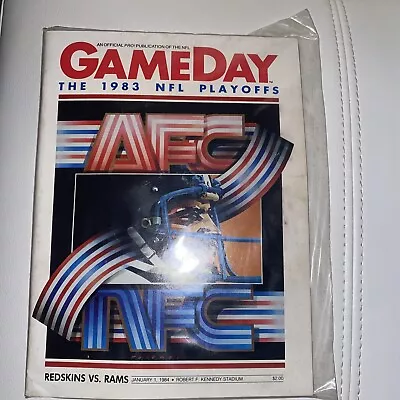  Program Football Magazine Washington Redskins Vs Rams Playoffs 1984 • $14.95