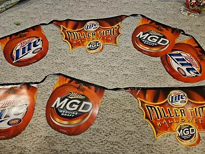 Vintage Miller Lite Mgd Beer Halloween Banner Sign  RARE • $131.21