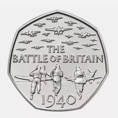 2015 50p Coin The Battle Of Britain 5th Portrait Rare Fifty Pence • £4.45