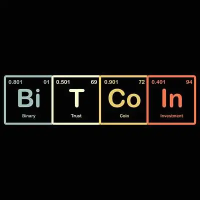 Bitcoin Periodic Table Cryptocurrency - Mens Funny Novelty T-Shirt Tee Tshirts • $23.75