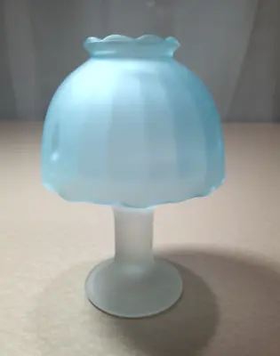 Vintage Frosted Blue Fairy Lamp Candle Holder Fairy Light • $12