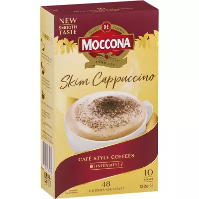 Moccona Coffee Skim Cappuccino Sachets 10 Pack • $9.65