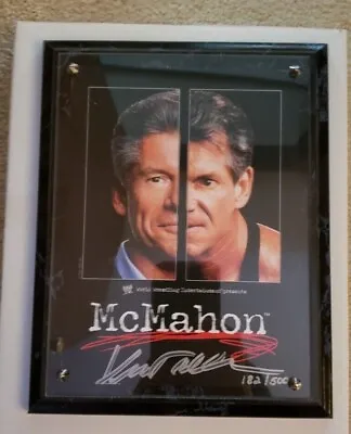 $1999.95 • Buy WWE Vince McMahon Authentic Auto Autograph 7 X 9 Plaque Serial #ed 182 / 500