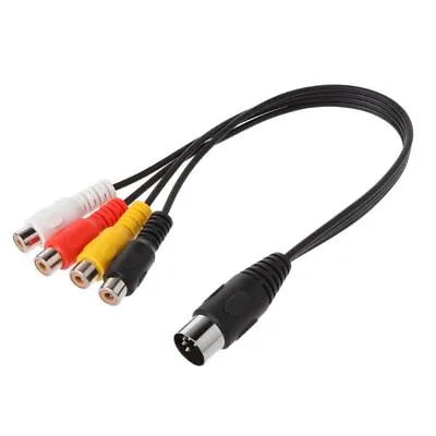 30CM 5 Pin Male Din Plug To 4 RCA Phono Female Plugs Cable Wire Cord Conne • $8.10