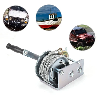 £25.09 • Buy Manual Hand 2500lbs  Winch Crank Gear For 20m Caravan Marine Boat Trailer