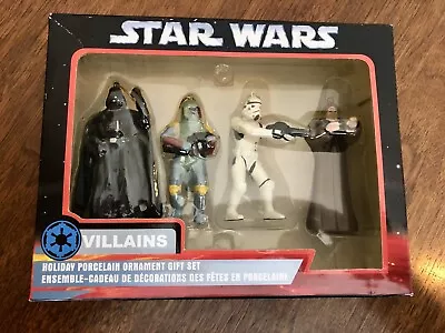 RARE Star Wars Holiday Porcelain Ornament Gift Set Villains 4 Characters 2006 • $18.47